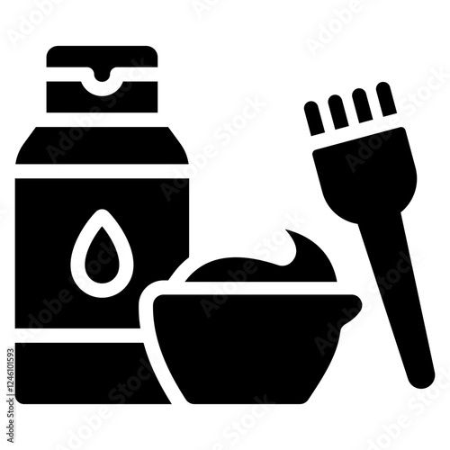 Hair Color Glyph Icon