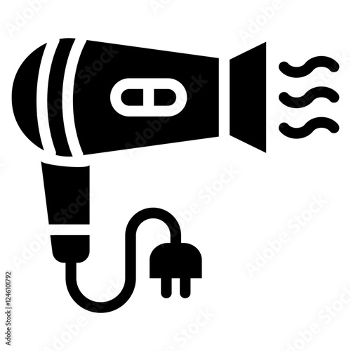 Hairdryer Glyph Icon