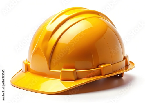 Safety Hard Hat, Construction Helmet, Protective Headgear, Isolated on White Background, Industrial Safety Equipment