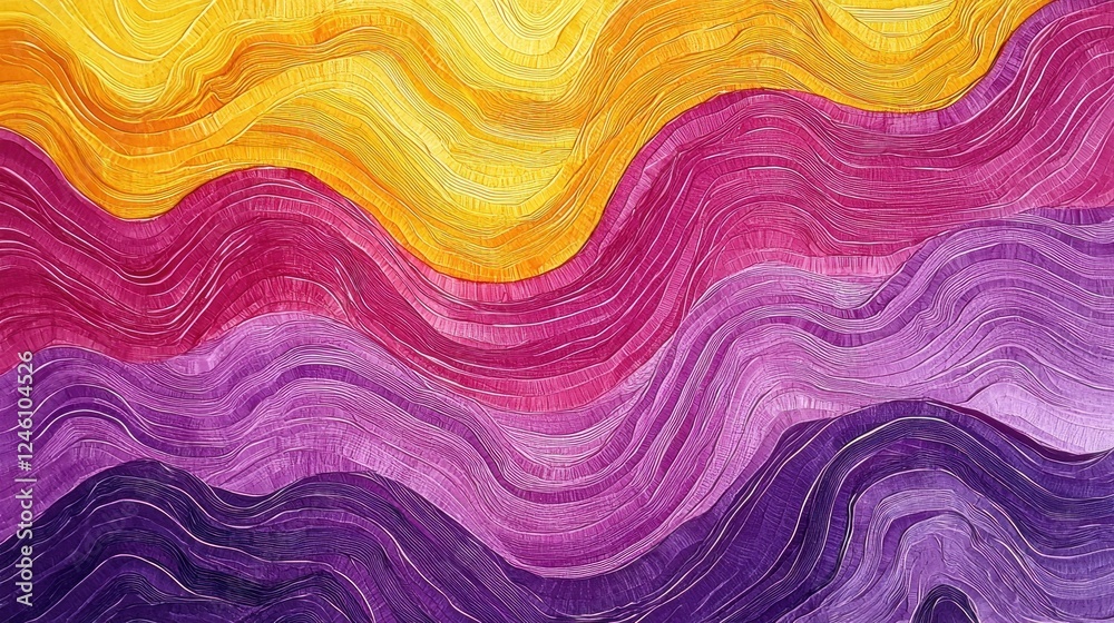 Obraz premium Abstract 3D Wave Background - Vibrant and Dynamic Design