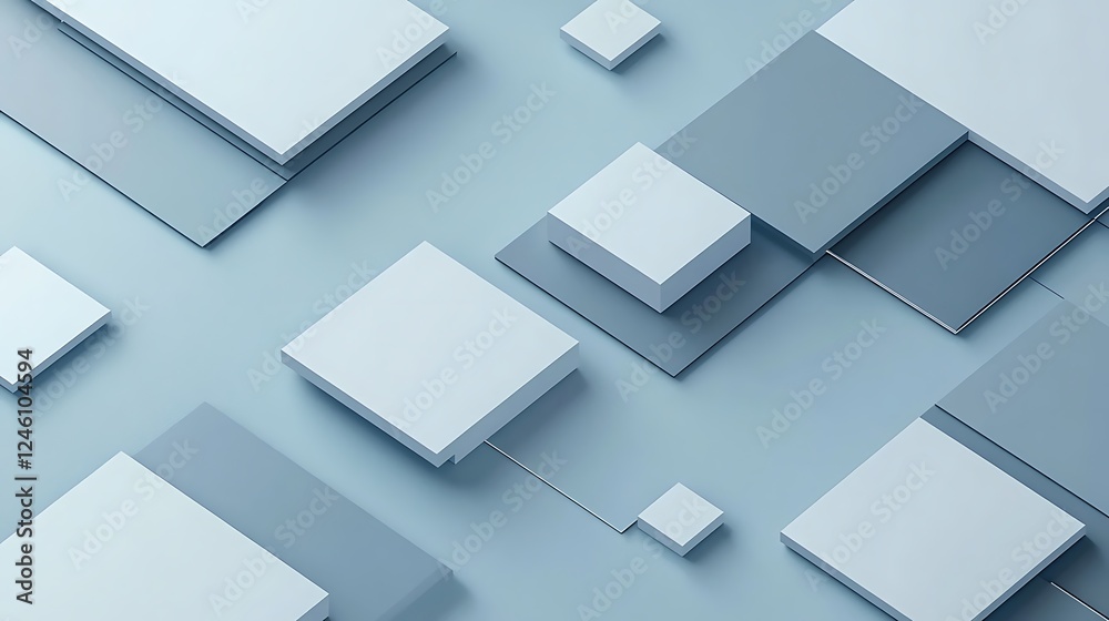 Blue cubes abstract background design