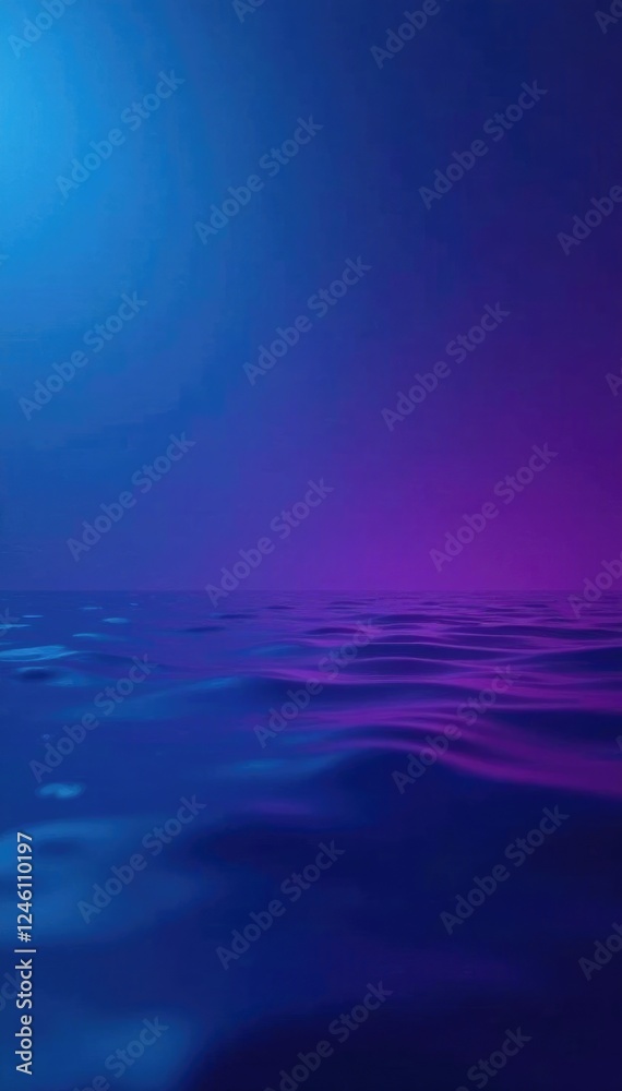 Obraz premium Dark blue and purple gradient with subtle gradient reflections on the water surface, reflective surfaces, modern visuals