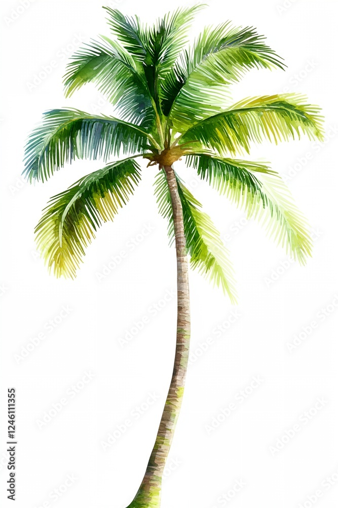 Obraz premium Palm tree is the main focus of the image