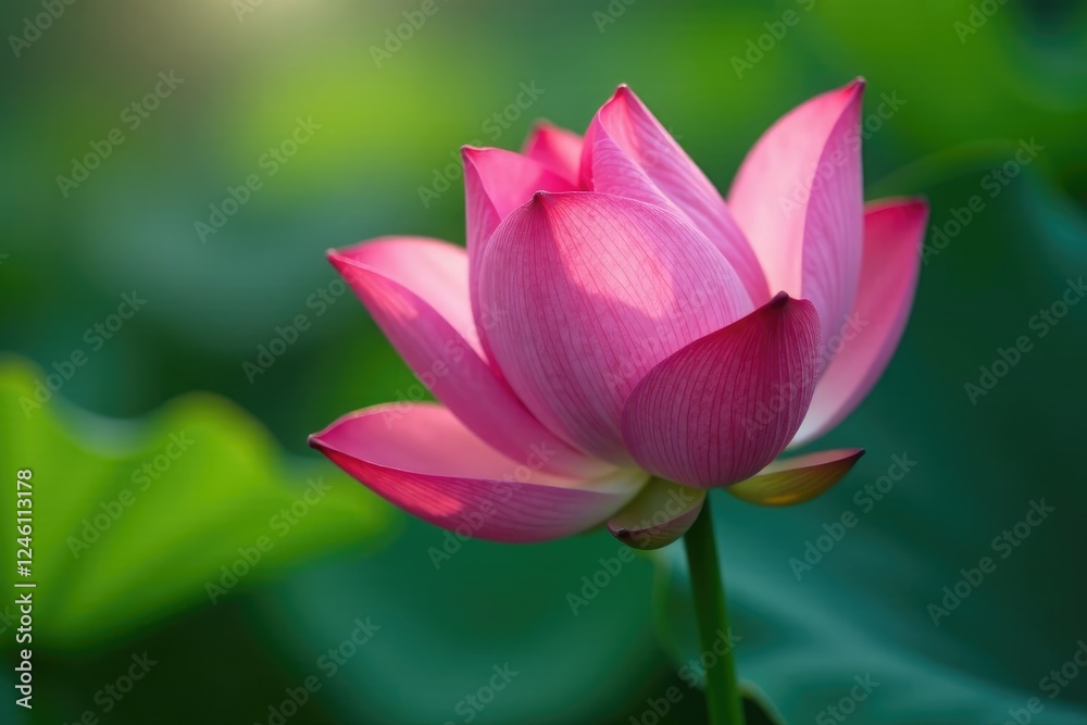 A single water droplet clinging to the stem of a lotus flower, nature, water drop, flower A single water droplet clinging to the stem of a lotus flower, nature, water drop, flower