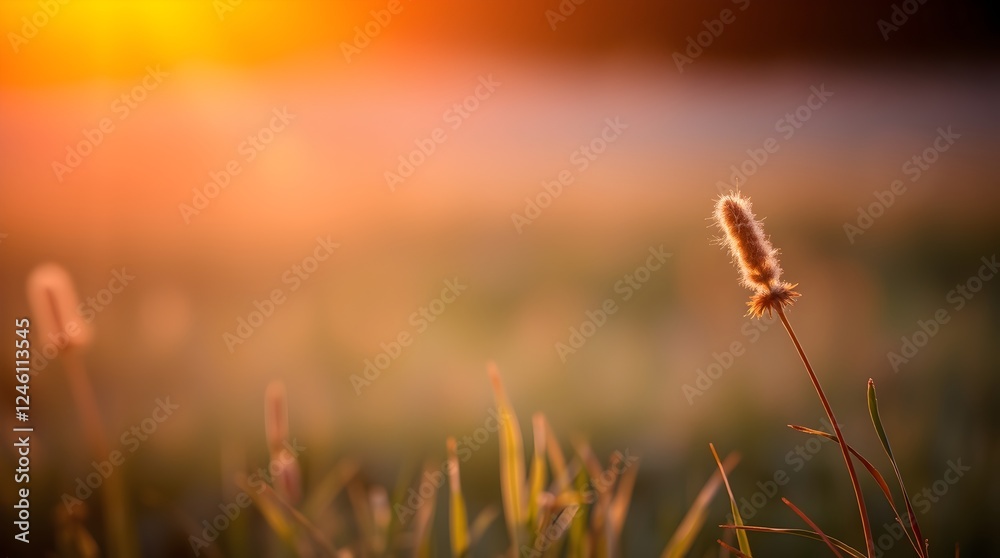 Tranquil Sunrise Over a Lonely Field with Dew-Covered Grass Blade
Tranquil Sunrise Over a Lonely Field with Dew-Covered Grass Blade