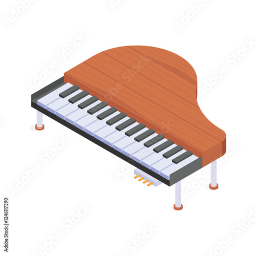 Get this perfectly designed icon of piano in modern style