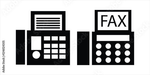 Fax icon set.