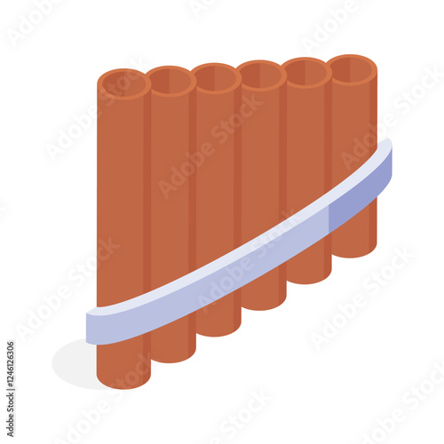 Take a look at this vibrant icon of a panpipes instrument