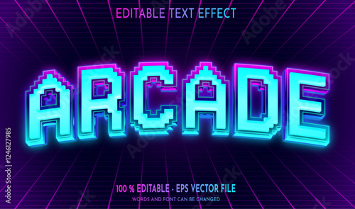 Arcade Editable Text Effect
