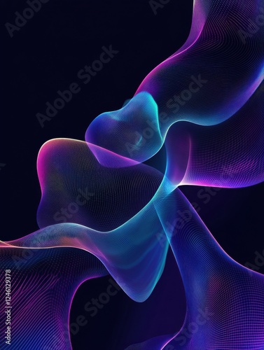 Vector Background with Abstract Tech Communication Concept.