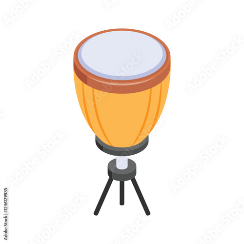 Classic conga drum for Latin music and percussion beats.