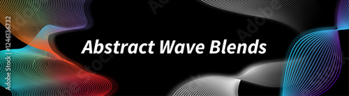 Abstract Gradient Wave Lines – Futuristic Blend Vector Pack. Smooth Gradient Blended Lines – Modern Abstract Vector Set