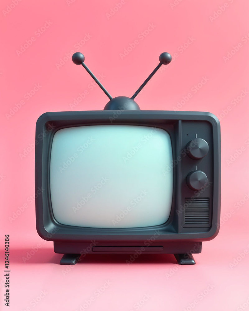 3d retro tv set 3d retro tv set