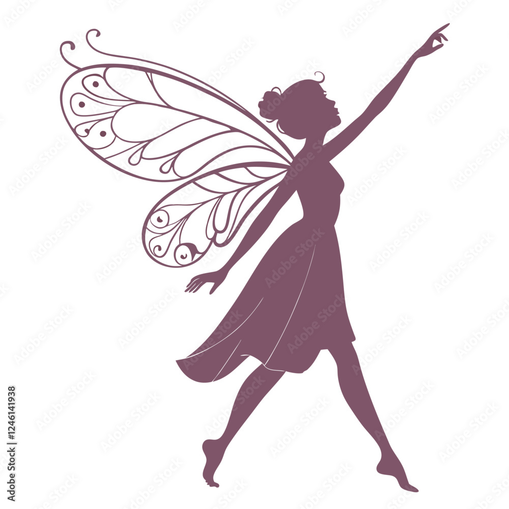 Beautiful Fairy with Elaborate Wing Patterns Beautiful Fairy with Elaborate Wing Patterns