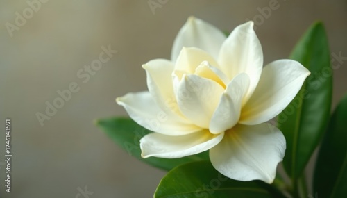 delicate white petals unfolding from a vanilla stick, bloom, sweet