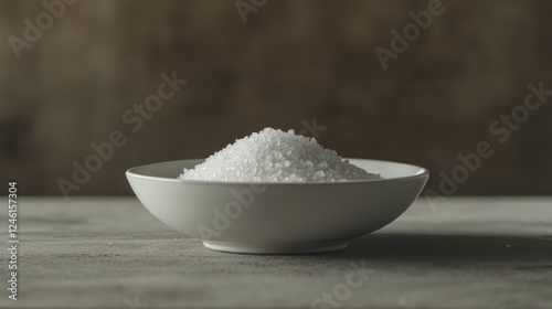 Obraz na płótnie Natural salt in a white bowl w salonie