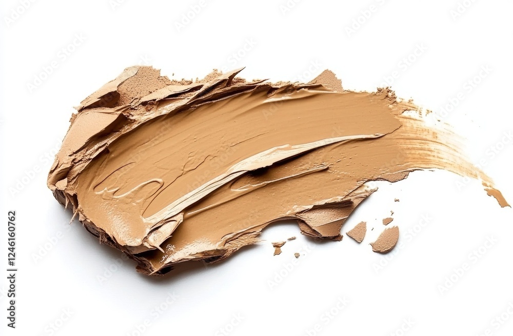 Swirled tan makeup swatch on white background (1) Swirled tan makeup swatch on white background (1)
