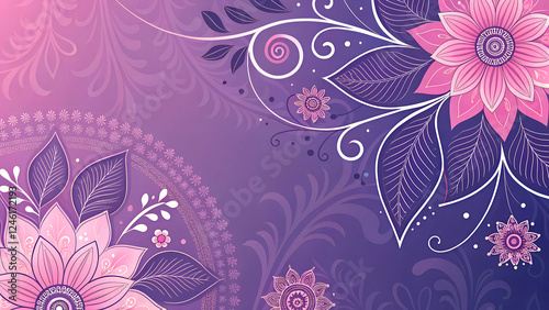 colorful mandala flower background