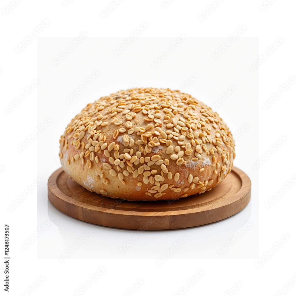 Golden Oat-Crusted Bread Loaf on Wooden Board – Fresh Baked Artisan Bread
Golden Oat-Crusted Bread Loaf on Wooden Board – Fresh Baked Artisan Bread