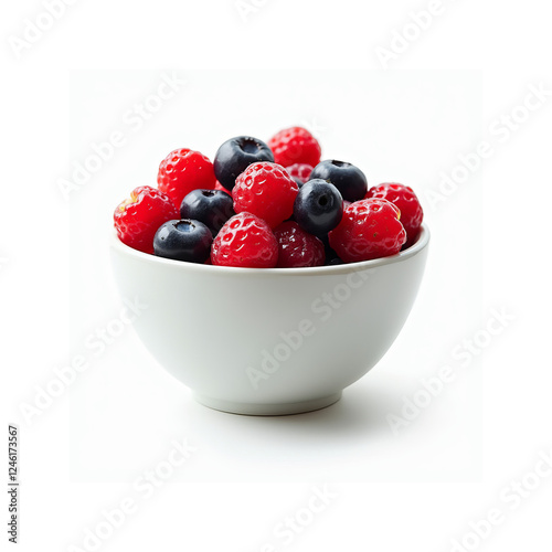 Mixed Berries in a Bowl – Fresh and Juicy Assorted Berries Stock Image
