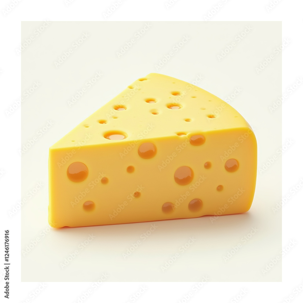 Swiss Cheese – Whole Block with Holes Stock Image
