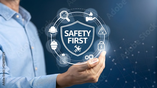 Workplace Safety Hologram _Safety First_ with Modern Tech V4