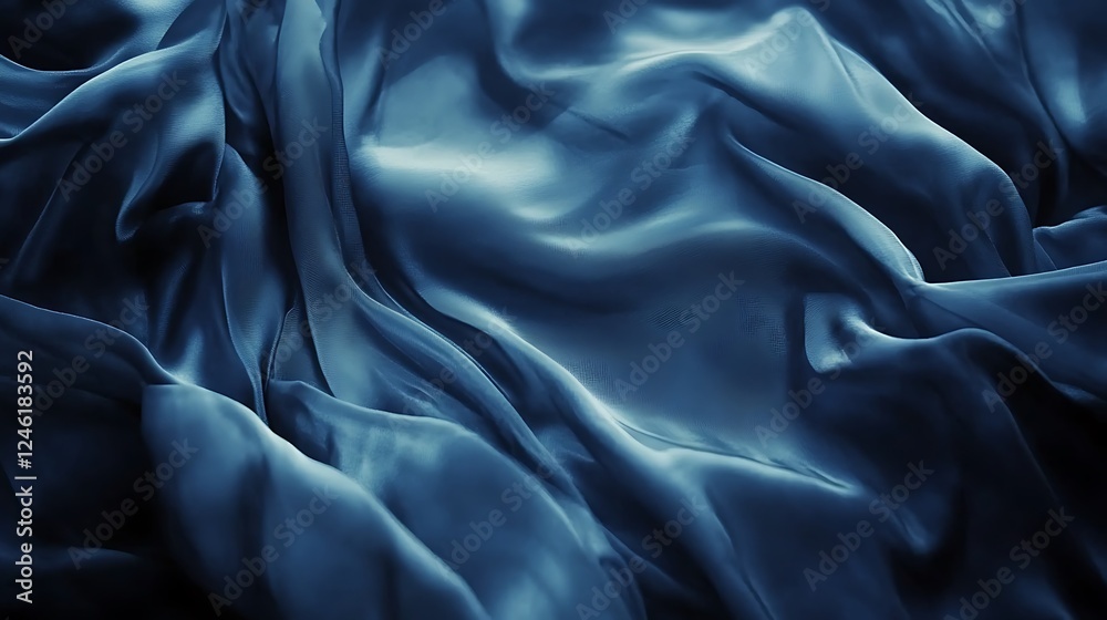 Blue silk fabric texture background Blue silk fabric texture background