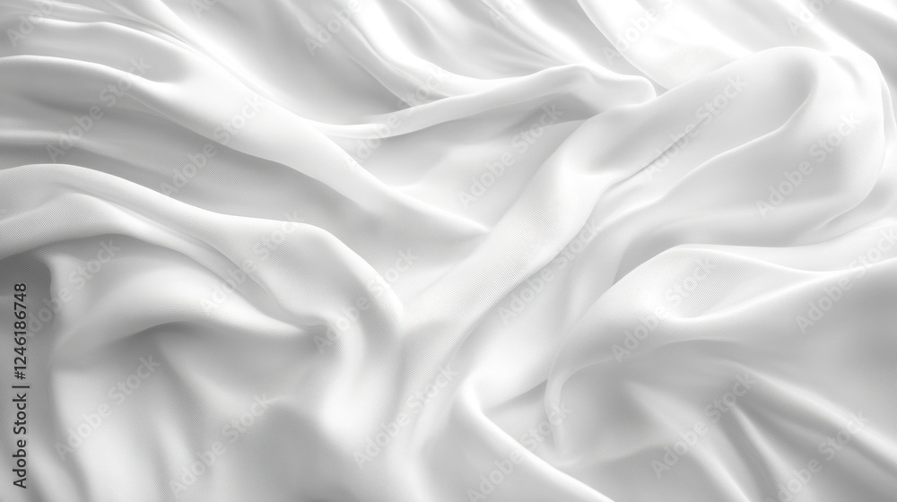 Fototapeta premium Elegant white fabric texture for creative designs.