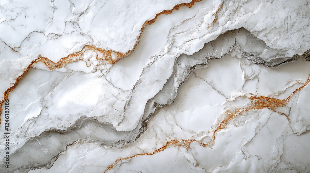 Obraz premium Elegant White Marble Texture Background High Resolution Luxury Stone Pattern Design Image grey gold 