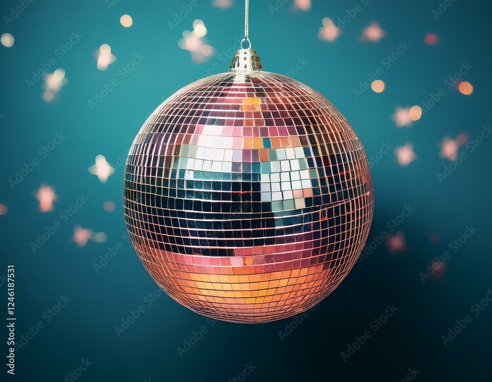 Obraz premium Generated image Minimalist Disco Ball for a Sparkling New Year