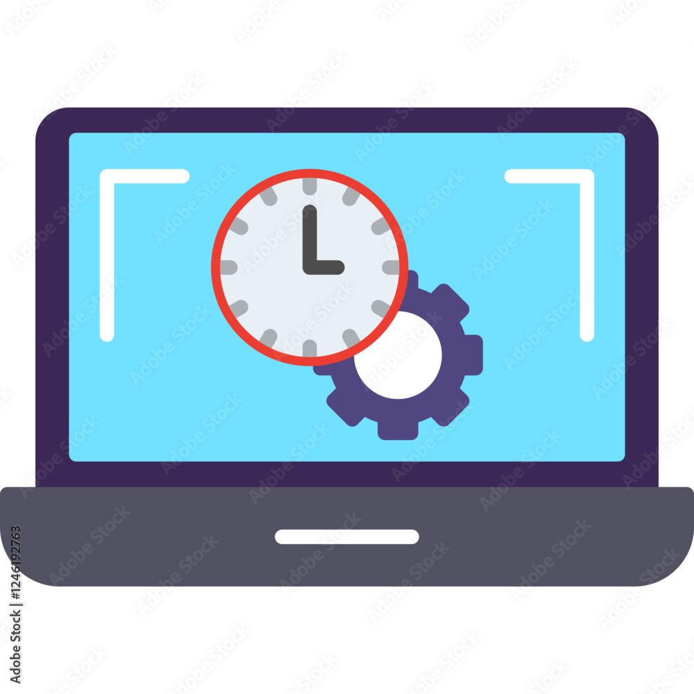 Flex Time Vector Icon Flex Time Vector Icon
