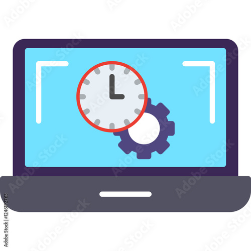 Flex Time Vector Icon