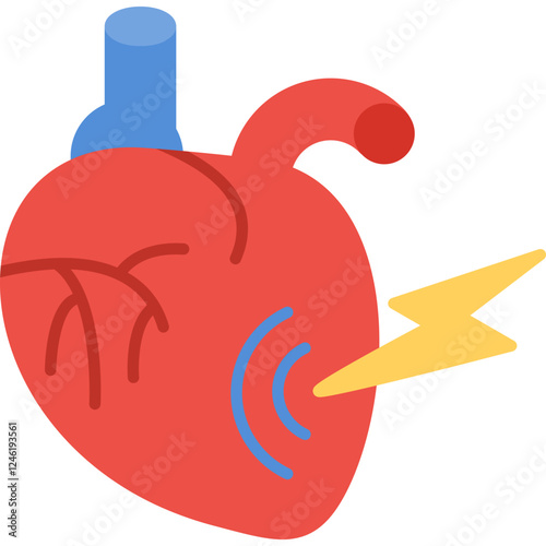 Heart Attack Vector Icon