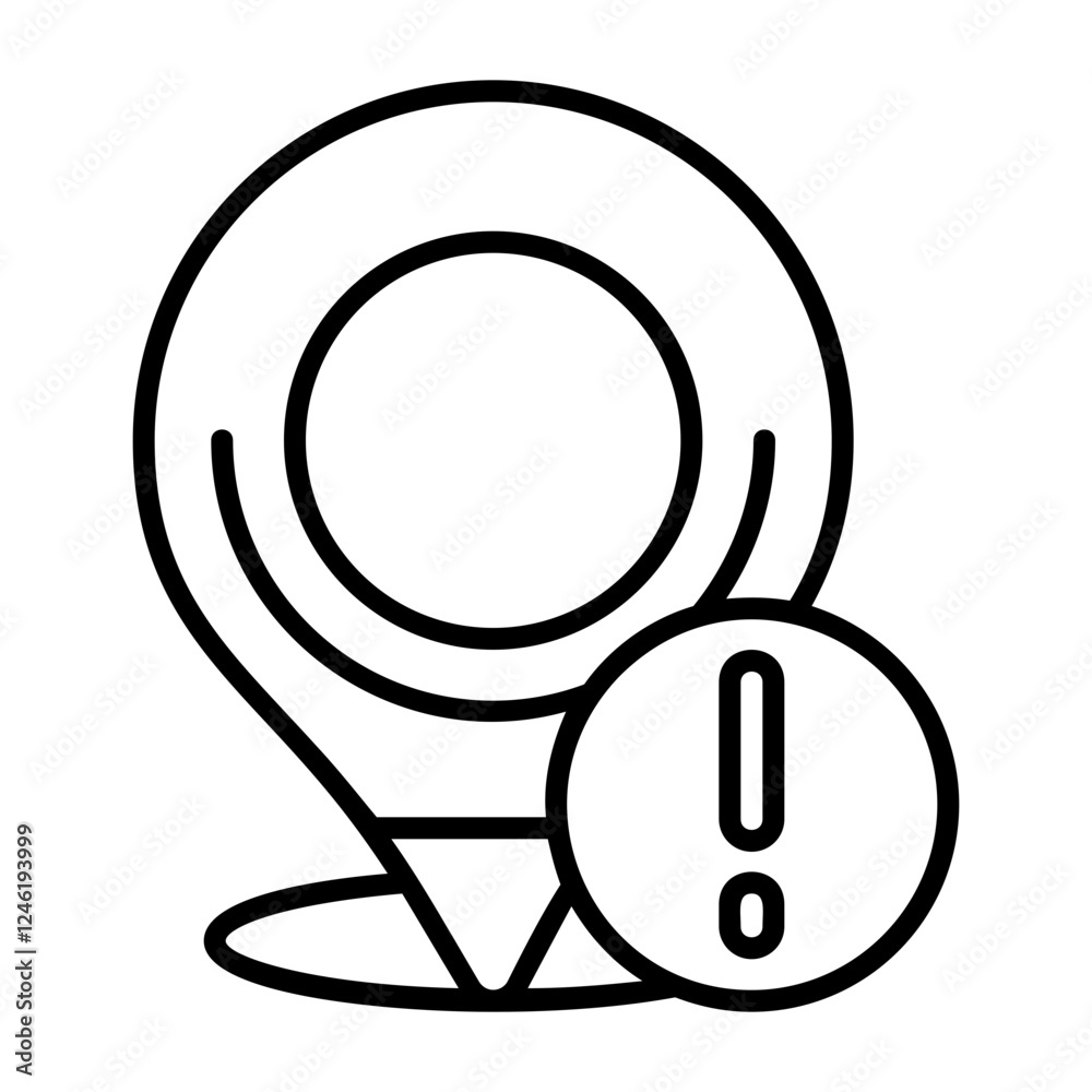 GPS Outline Style Icon Design GPS Outline Style Icon Design