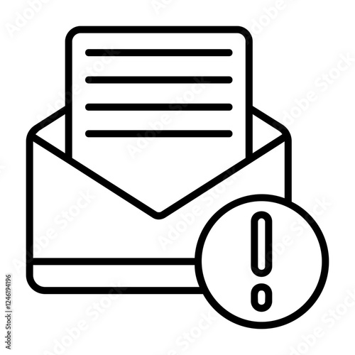 Mail Outline Style Icon Design