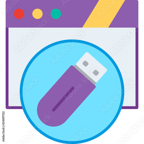 Usb Flash Drive Vector Icon