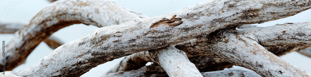 Interwoven Weathered Driftwood Logs Interwoven Weathered Driftwood Logs