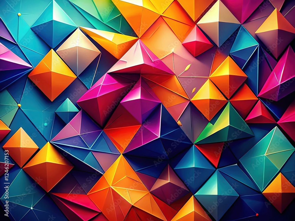 Fototapeta premium Stylish triangular design, AI-generated fashion background.