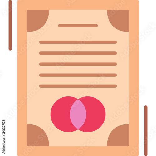 Wedding Contract Vector Icon