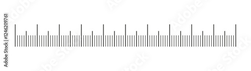 Measuring chart 10 centimeters. Length measurement math, distance, height, sewing tool layout. Scale for ruler in centimeters. Metrics indicator cm. Measuring scale icon.