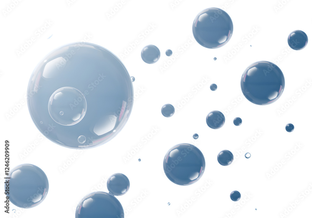 Abstract depiction of floating blue bubbles, representing purity, hydration, and science with a focus on clean, fluid, and refreshing designs. Abstract depiction of floating blue bubbles, representing purity, hydration, and science with a focus on clean, fluid, and refreshing designs.