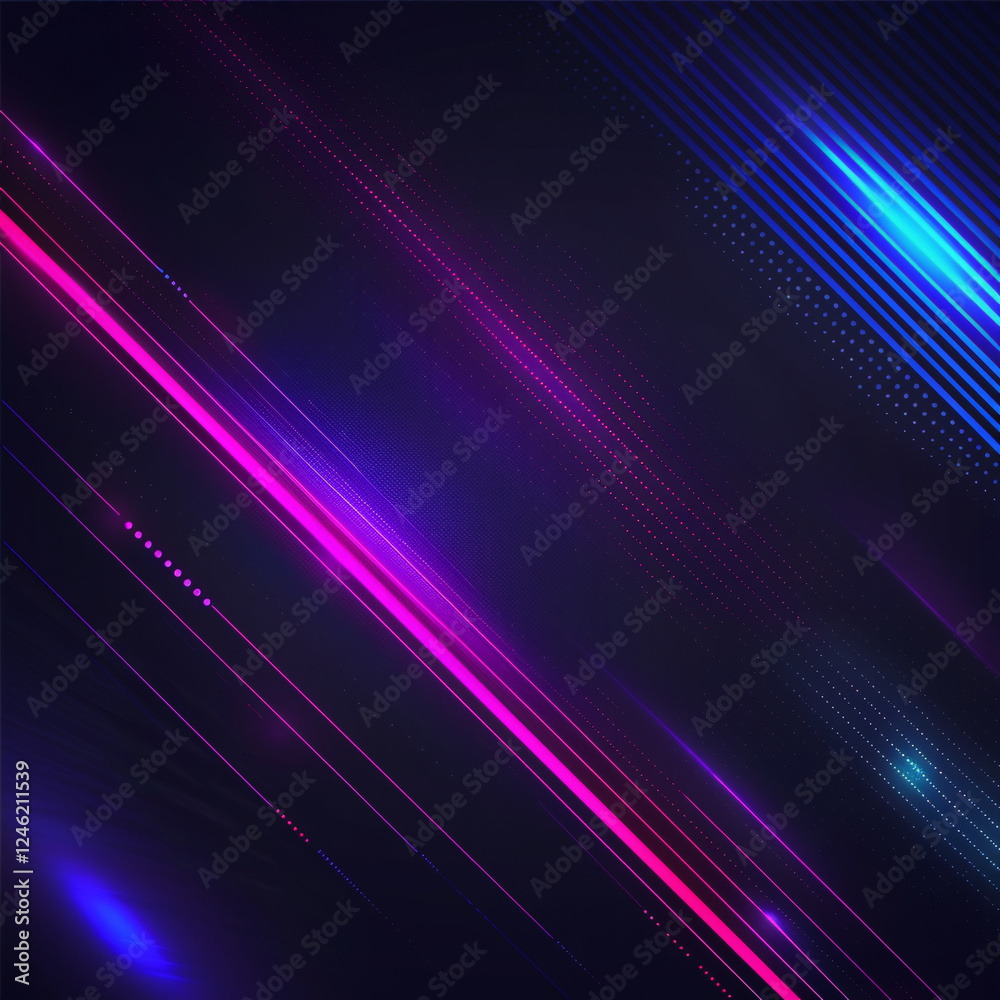 Futuristic Black Background with Neon Diagonal Lines Futuristic Black Background with Neon Diagonal Lines