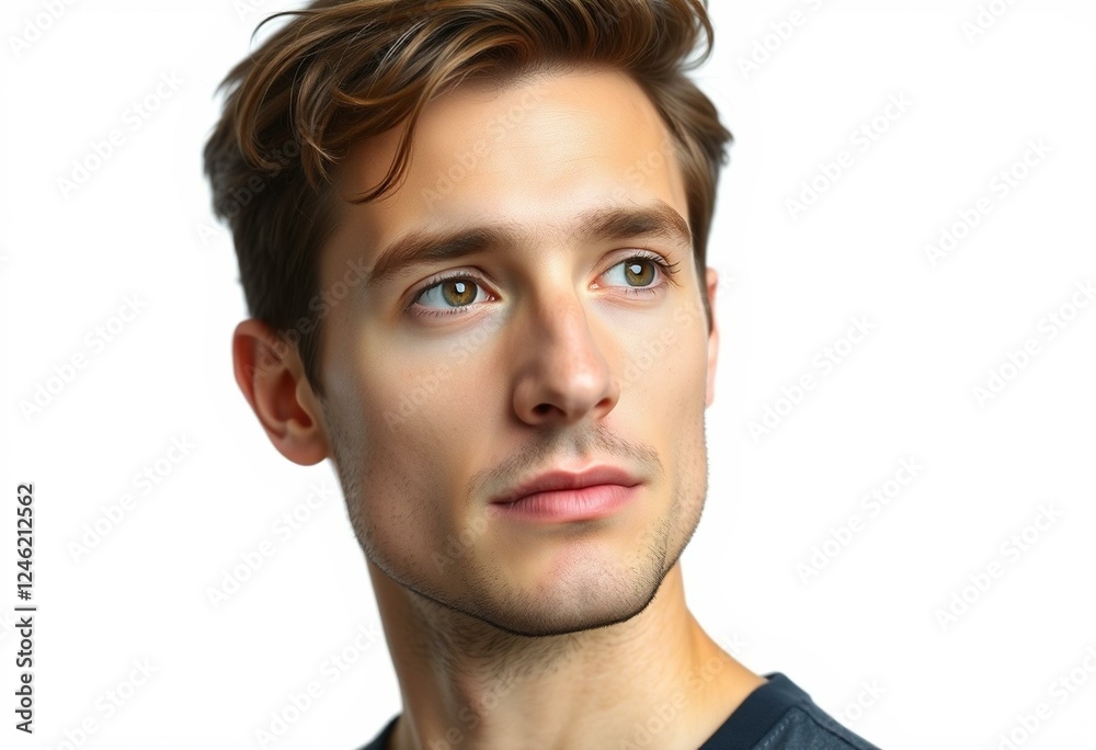 Half-length male portrait on white background Half-length male portrait on white background