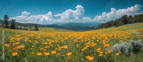Mountain Wildflower Meadow Landscape