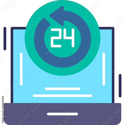 24h Support Vector Icon
