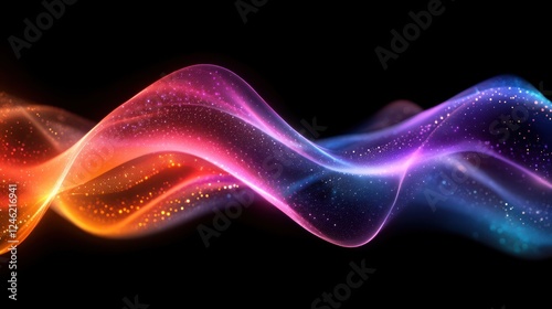 Abstract colorful glowing wave.