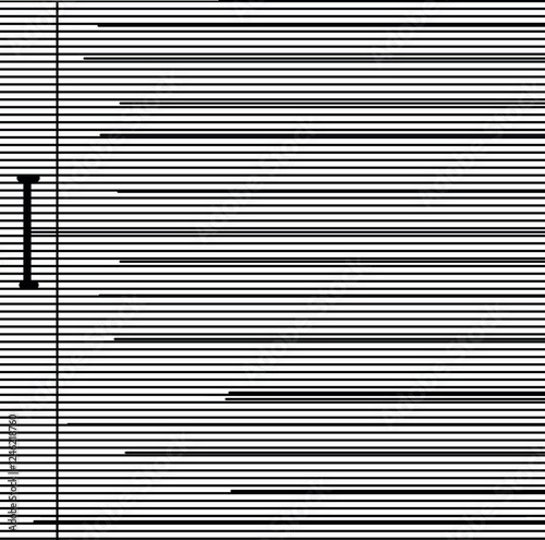 The Roman numeral one lies on top of a striped texture with horizontal line direction.