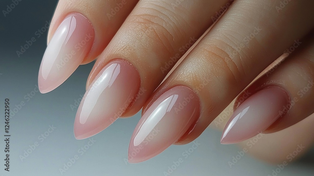 Elegant Nude Nails With Subtle Ombre Effect Elegant Nude Nails With Subtle Ombre Effect