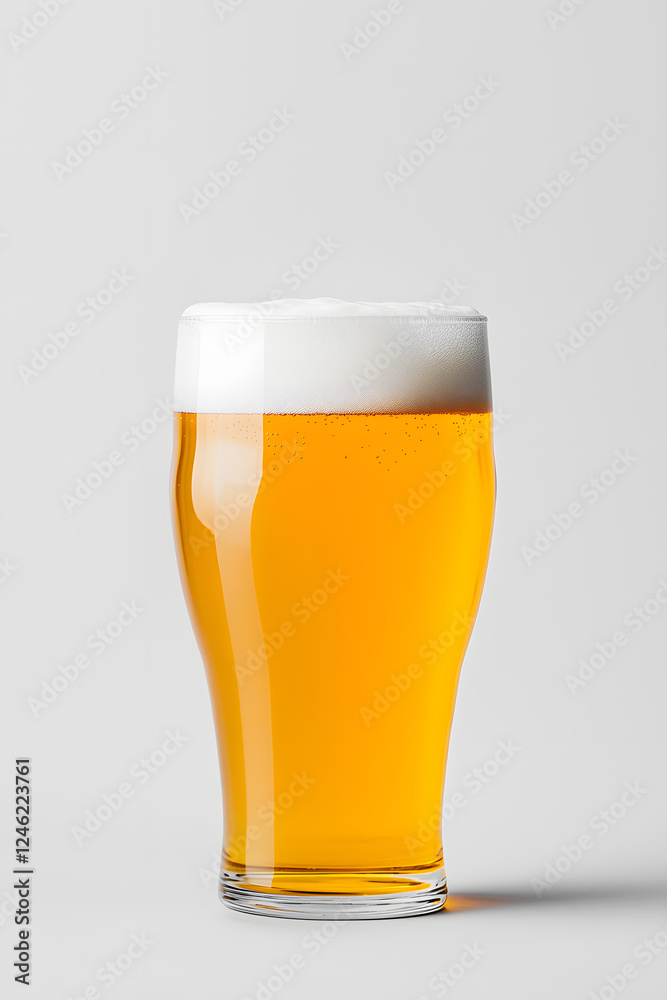 Beer Glass Cup Mockup isolated on white backdrop Beer Glass Cup Mockup isolated on white backdrop