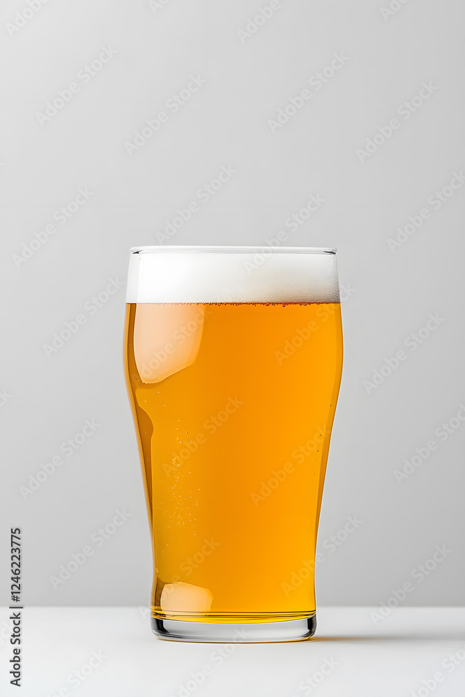 Beer Glass Cup Mockup isolated on white backdrop Beer Glass Cup Mockup isolated on white backdrop